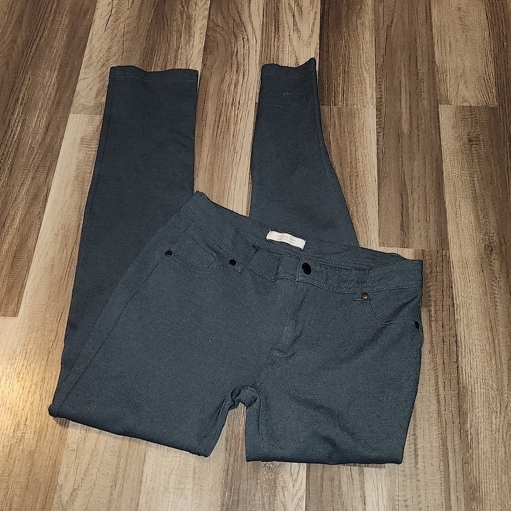 ACTIVE USA Skinkony Jeans/ Strech Dress Pants Dark Charcoal Grey Size Large - Picture 2 of 7